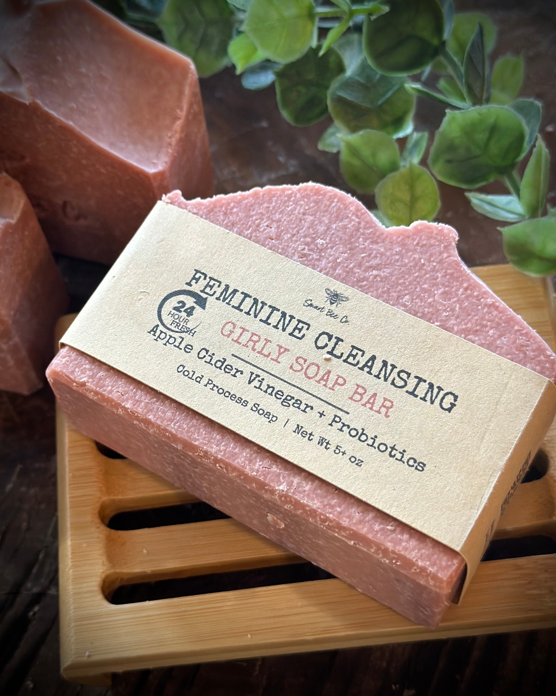 Feminine Cleansing Soap Bar Probiotics Apple Cider Vinegar Balance pH Body Face Armpits Solid Soap Safe for Daily use Perfect Gift Handmade