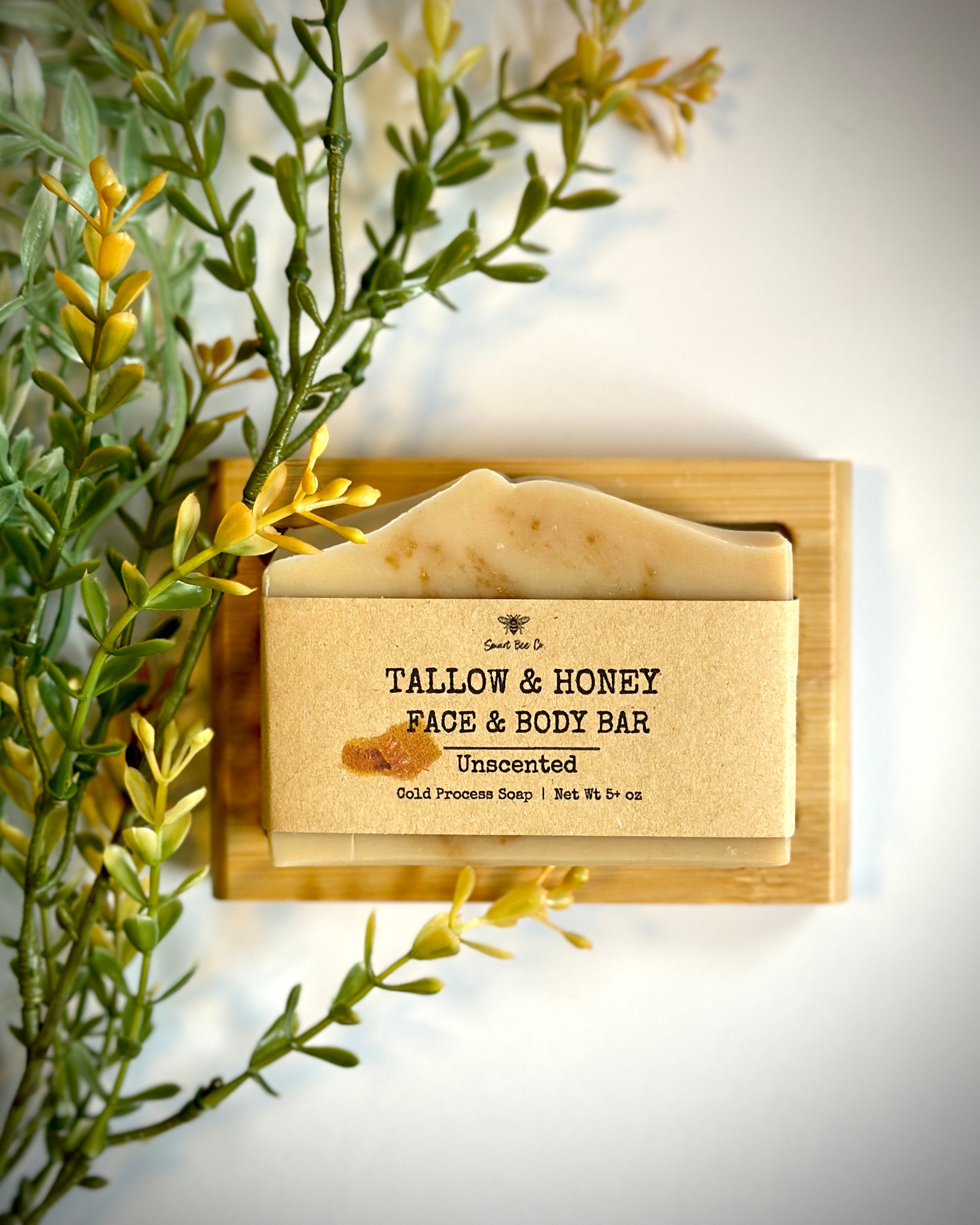 Tallow and Honey Face Body Soap ~ Unscented