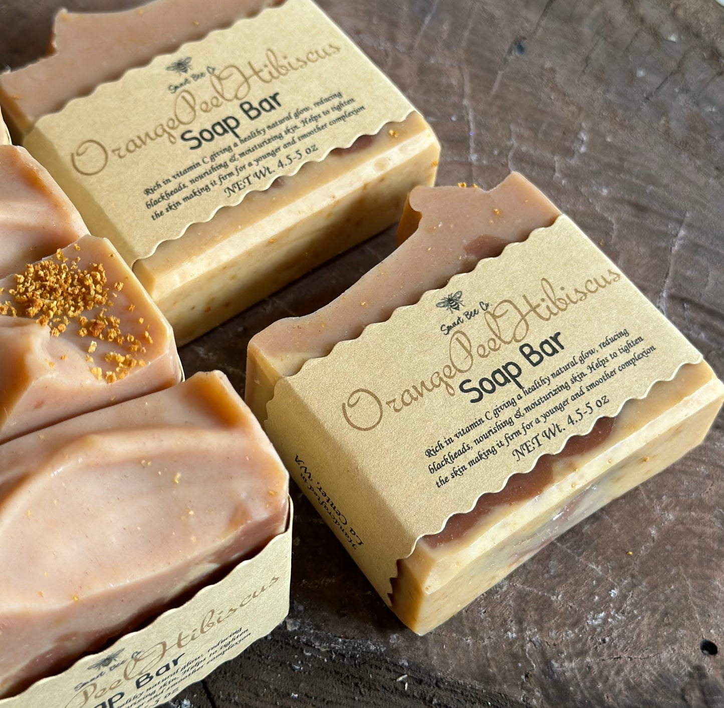 Orange Peel Hibiscus Soap Bar