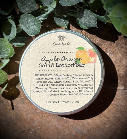 Apple Orange Solid Lotion Bar