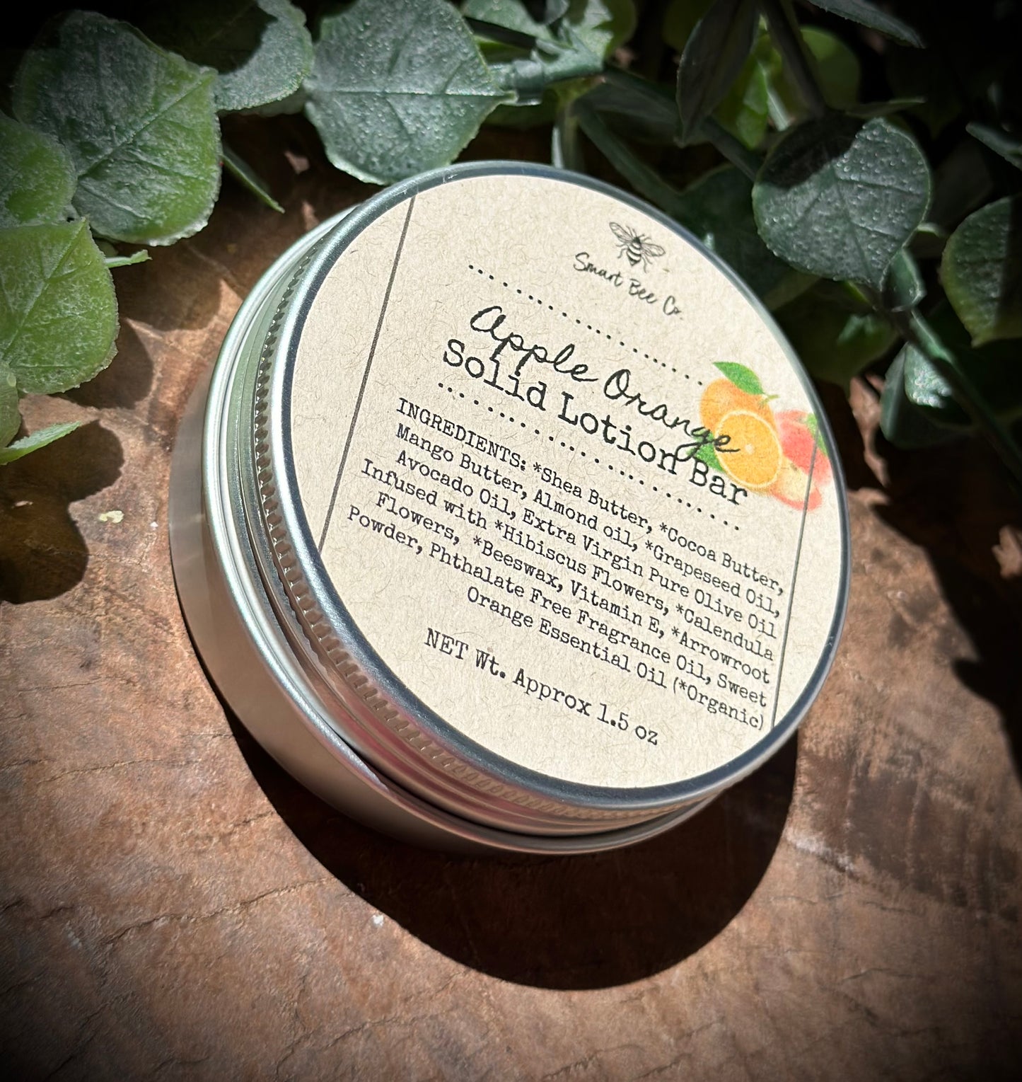 Apple Orange Solid Lotion Bar