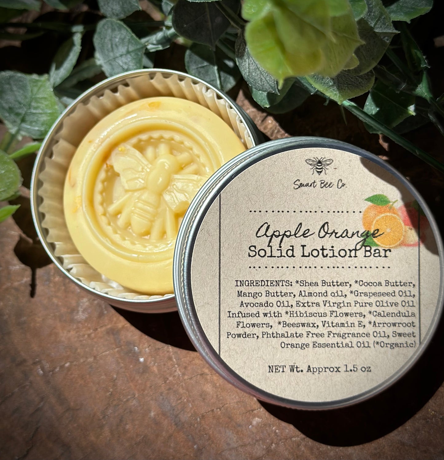 Apple Orange Solid Lotion Bar