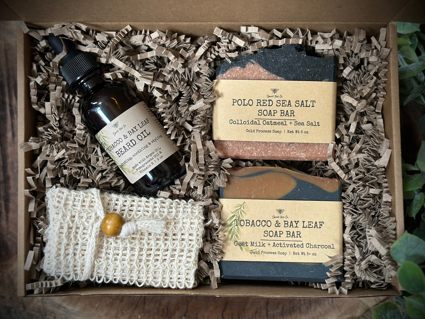 Tobacco & Bay Leaf Beard Oil and Set of Two Men’s Soap Gift Box