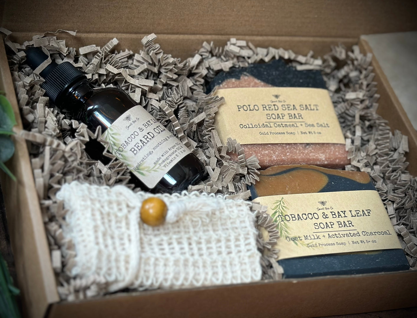 Tobacco & Bay Leaf Beard Oil and Set of Two Men’s Soap Gift Box