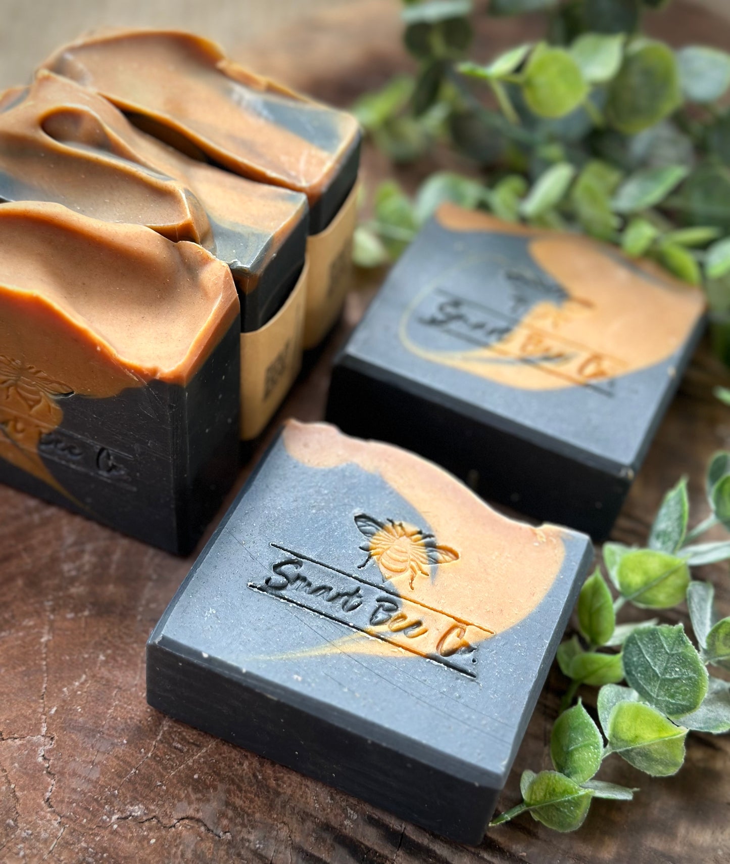 Tobacco and Bay Leaf Handmade Soap = Side