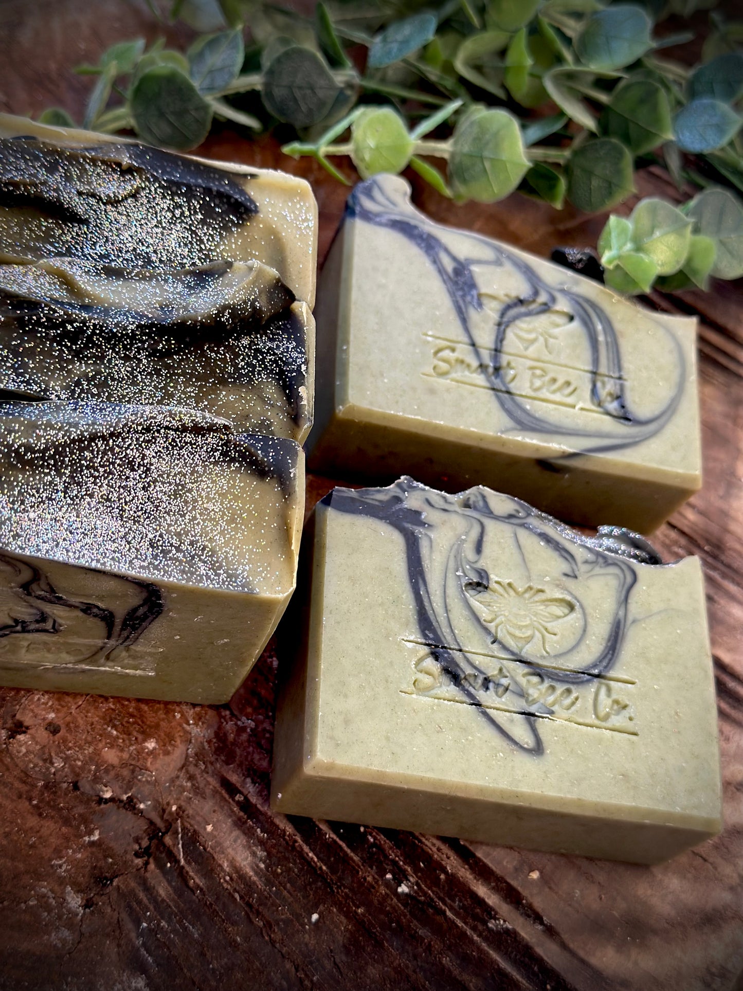 Handmade natural soap, fresh purée, avocado, cucumber soap