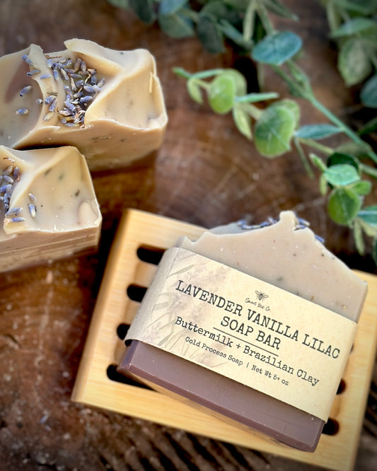 handmade natural soap Lavender vanilla lilac