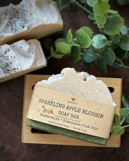 Handmade natural sea salt soap apple soap