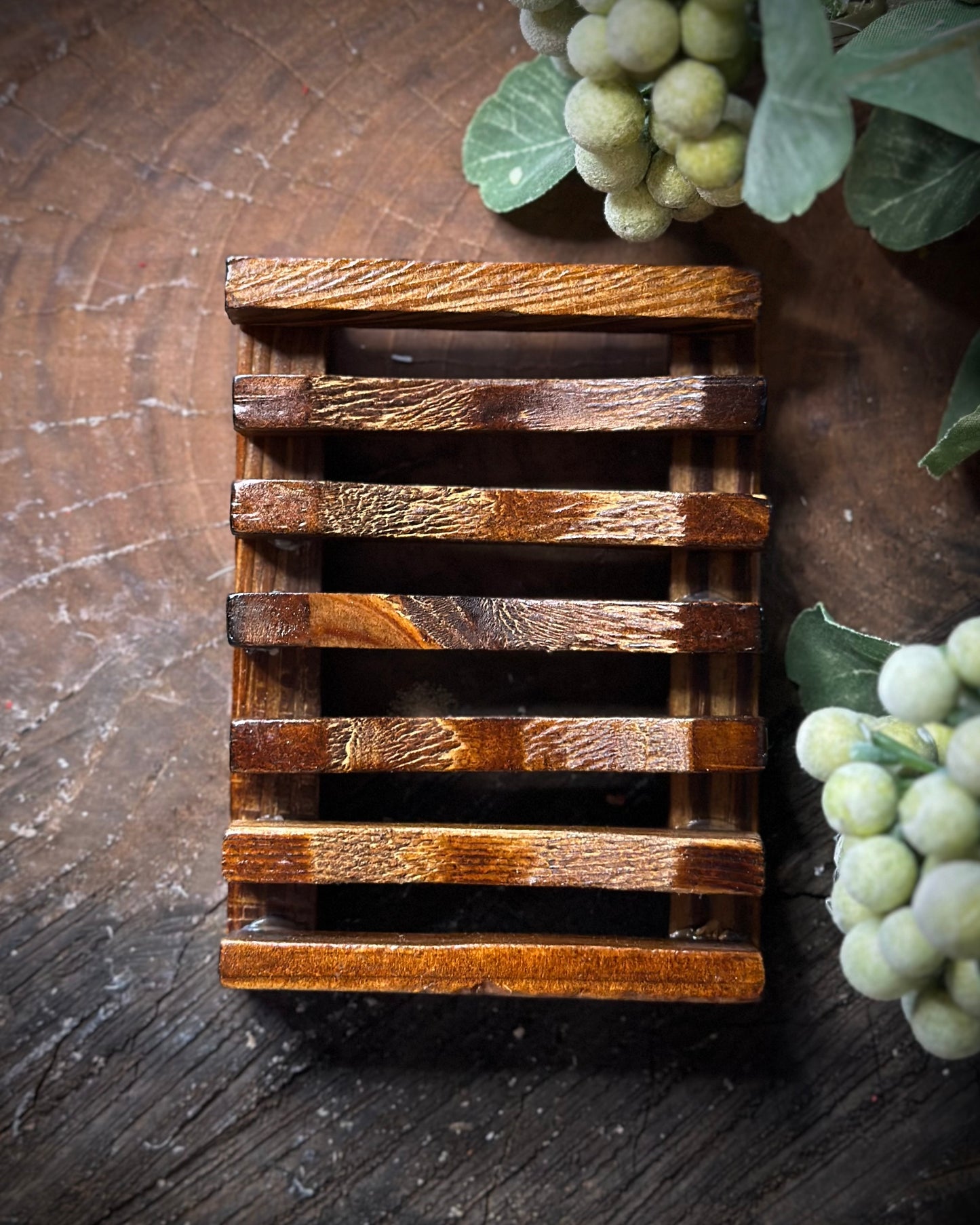 Natural Wood Soap Dish