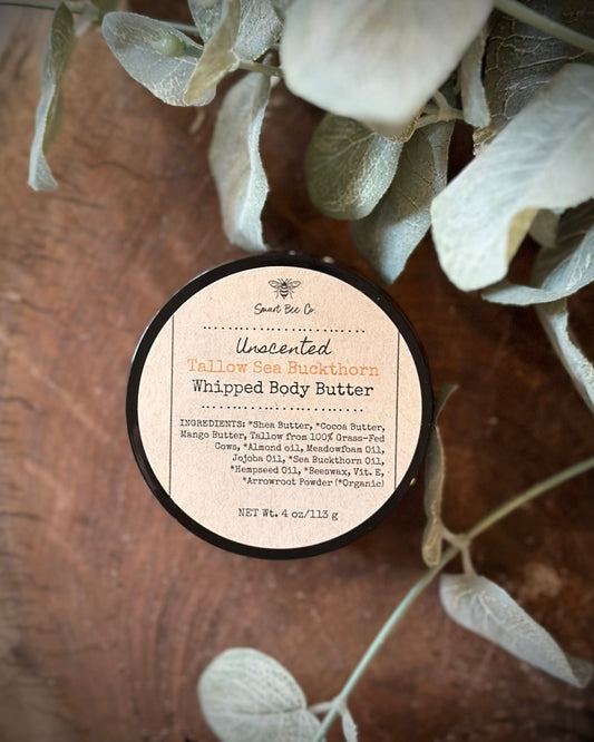 Unscented Tallow Sea Buckthorn Whipped Body Butter