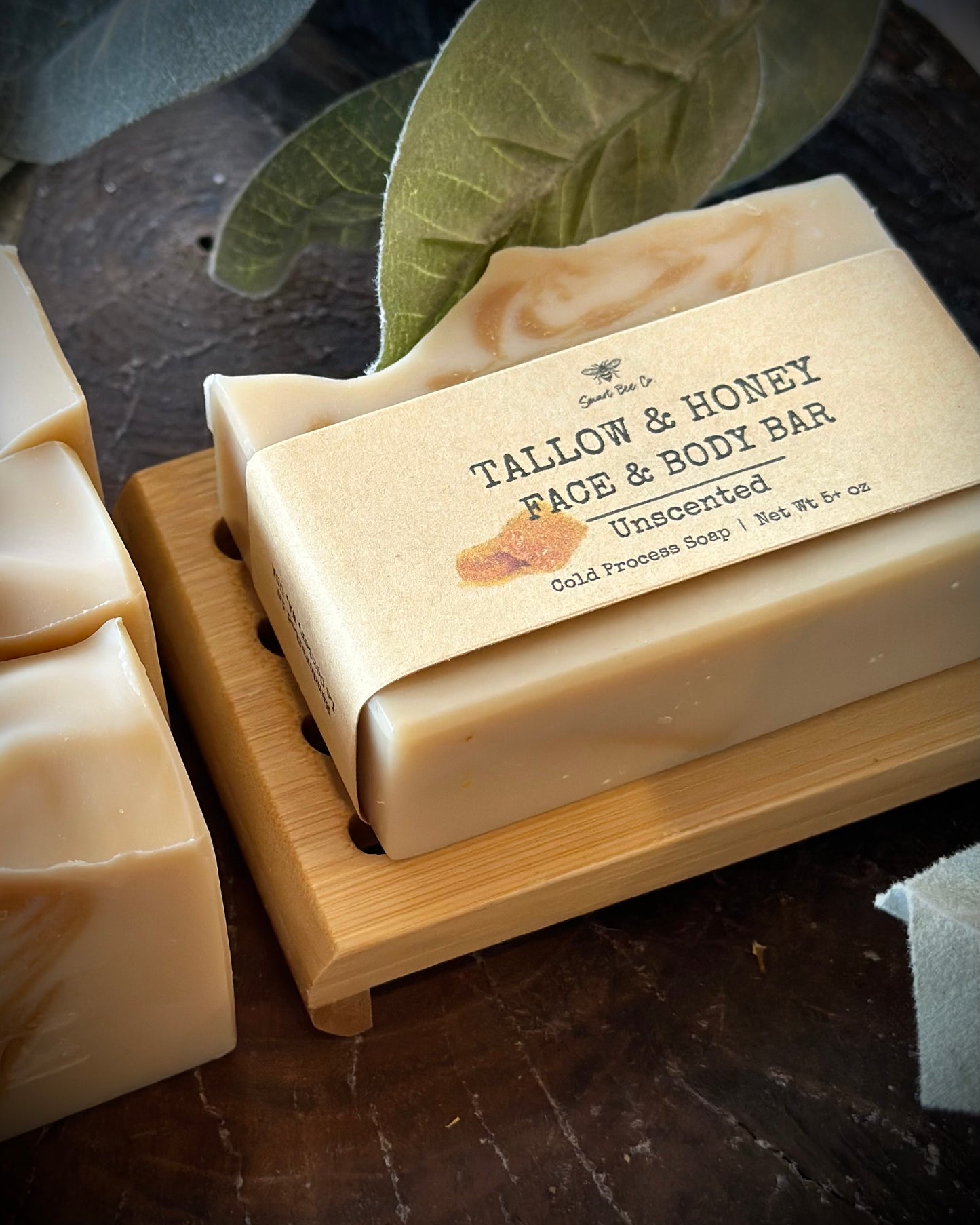 Tallow and Honey Face Body Soap ~ Unscented