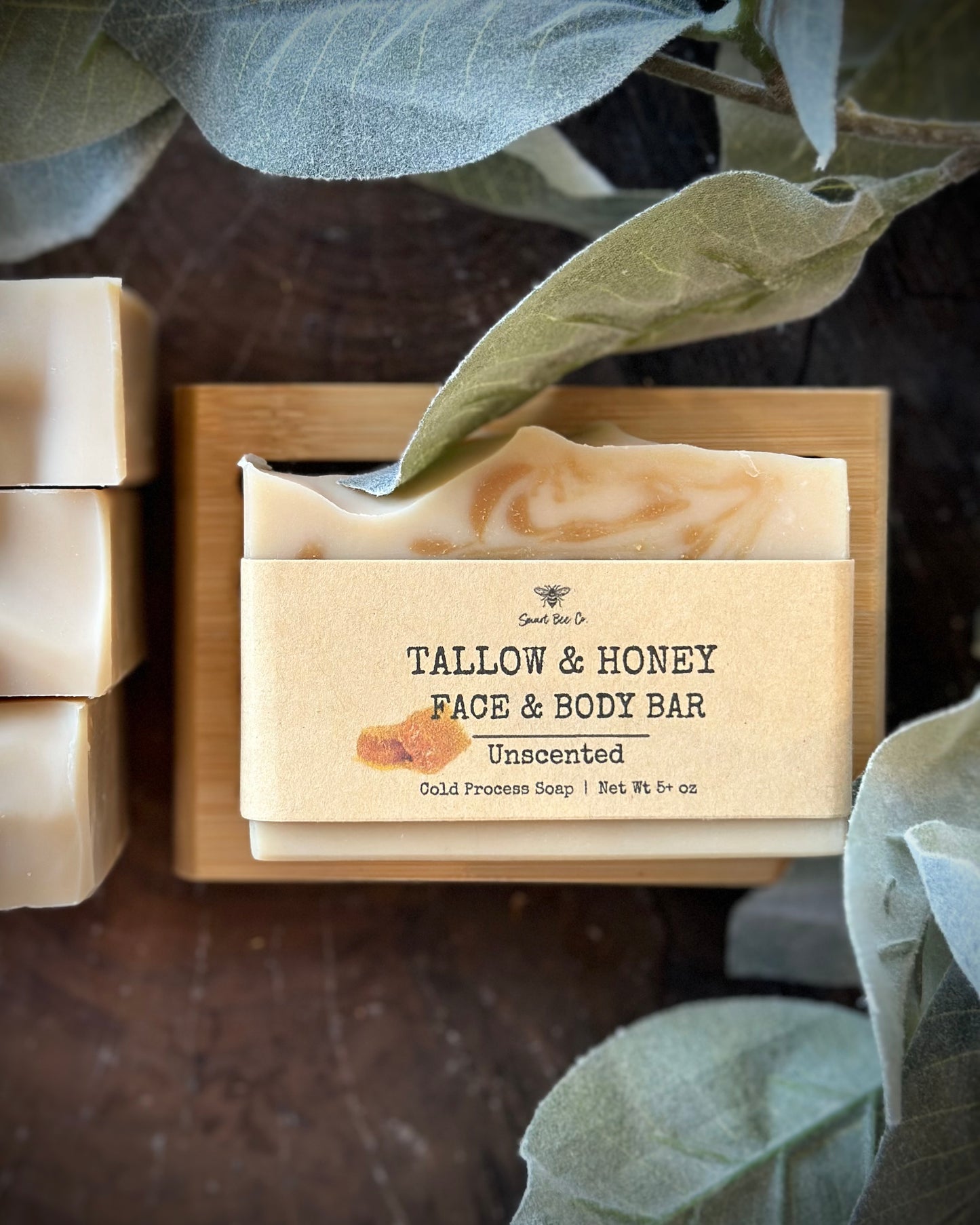 Tallow honey face body handmade soap