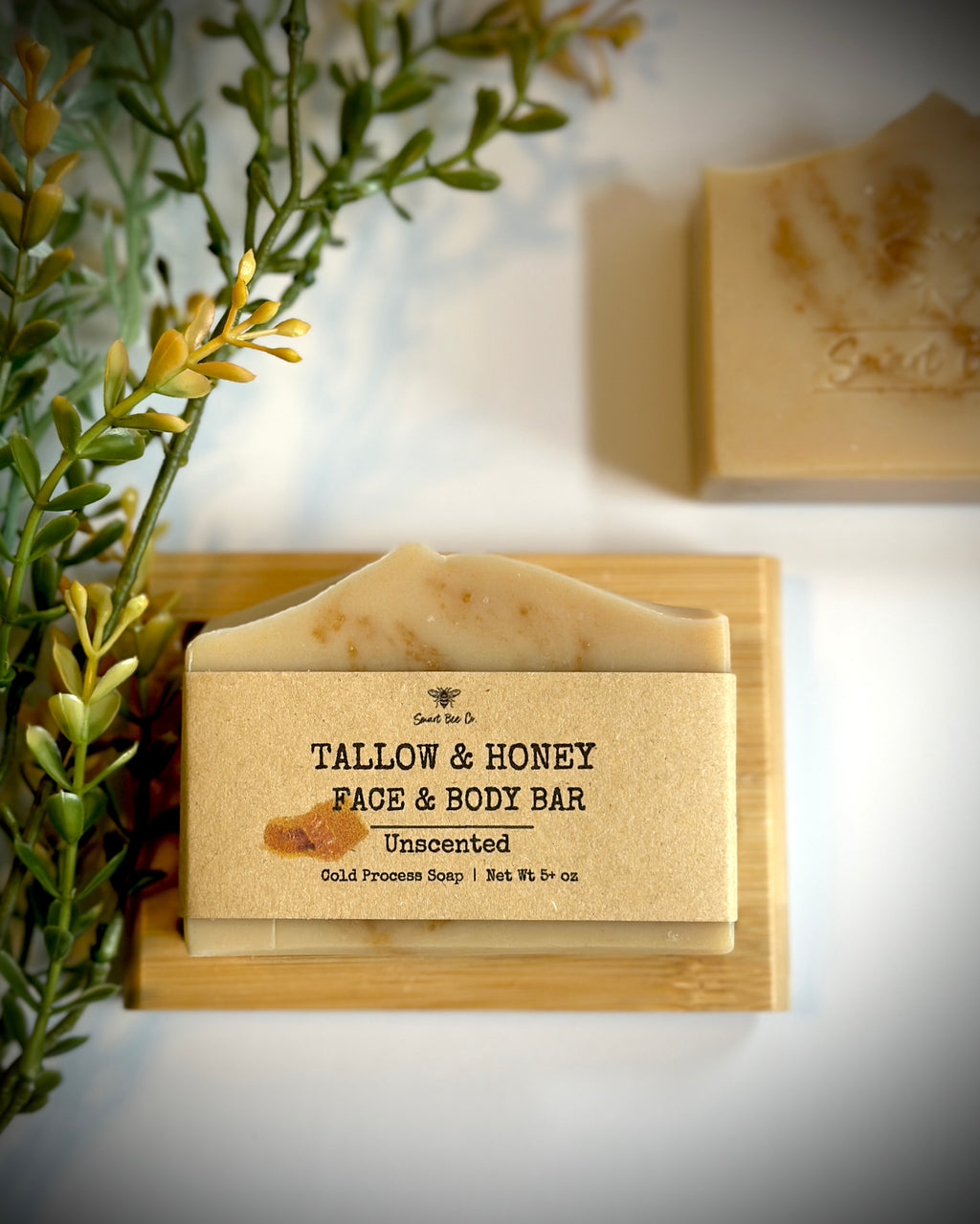 Tallow and Honey Face Body Soap ~ Unscented
