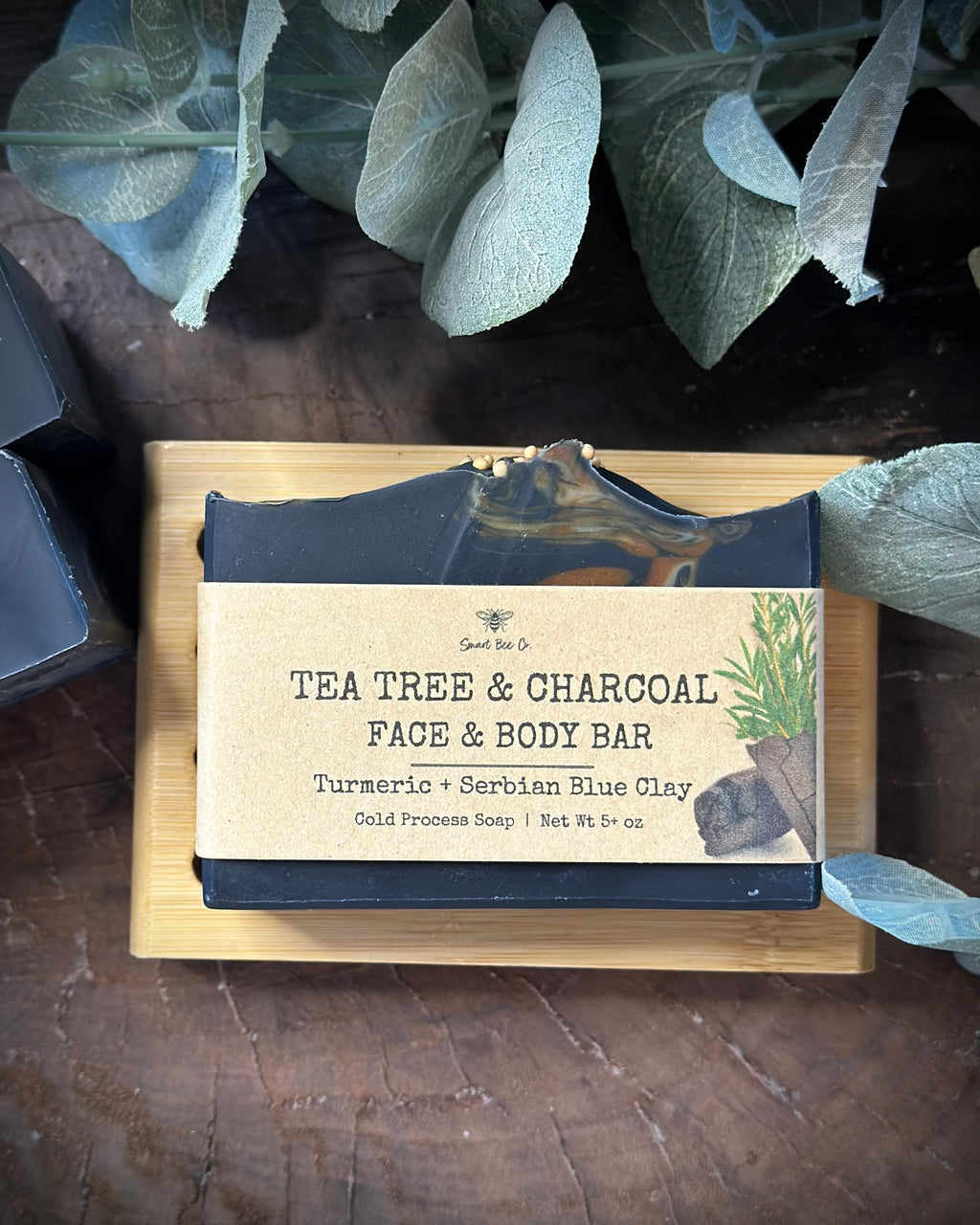 Tea tree charcoal Tea tree handmade soap bar detox face body 