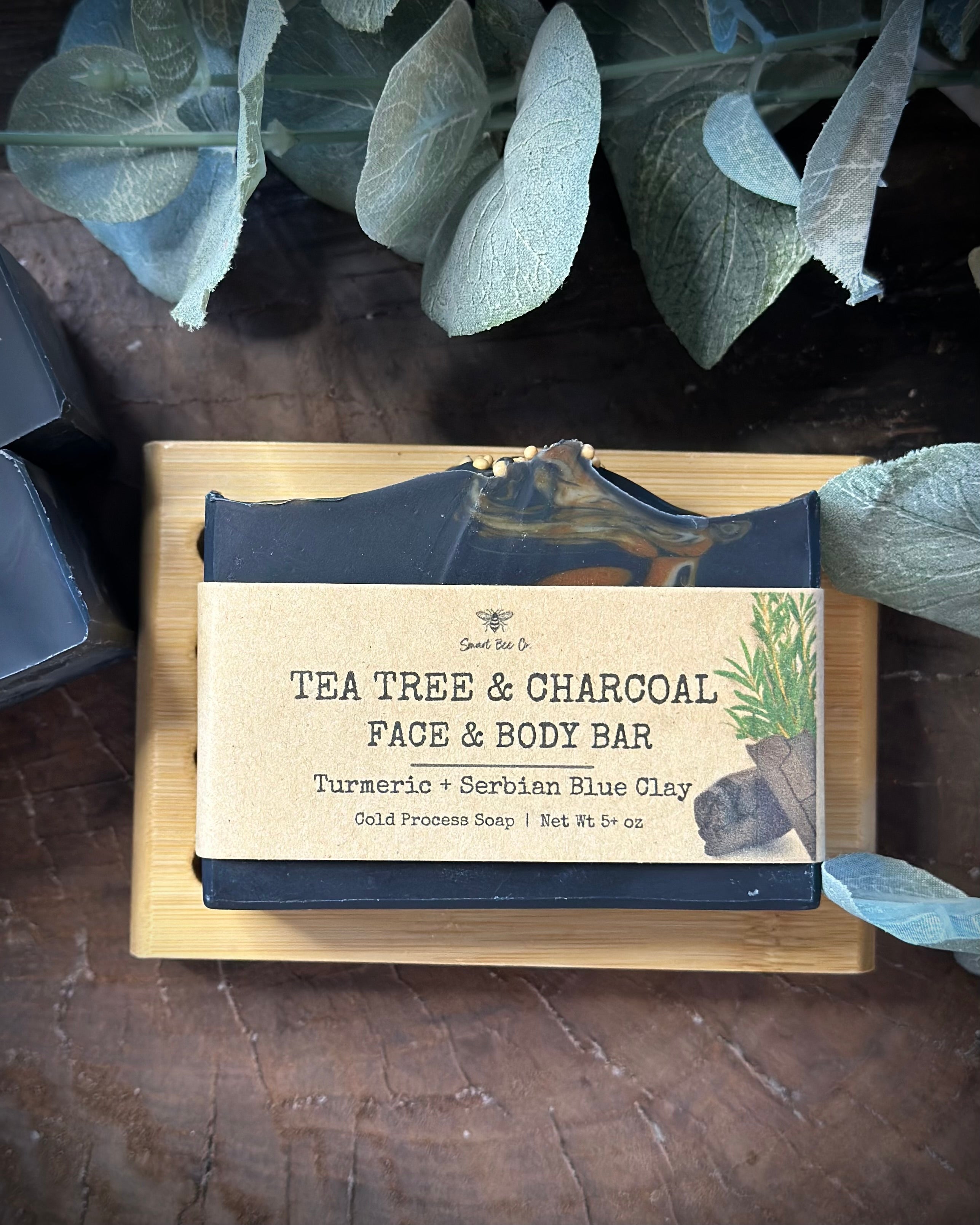 Tea tree charcoal Tea tree handmade soap bar detox face body 